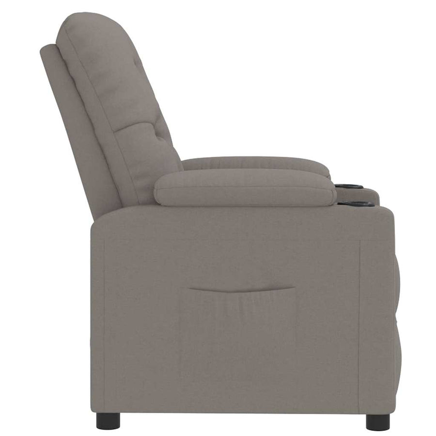 Fauteuil verstelbaar stof taupe
