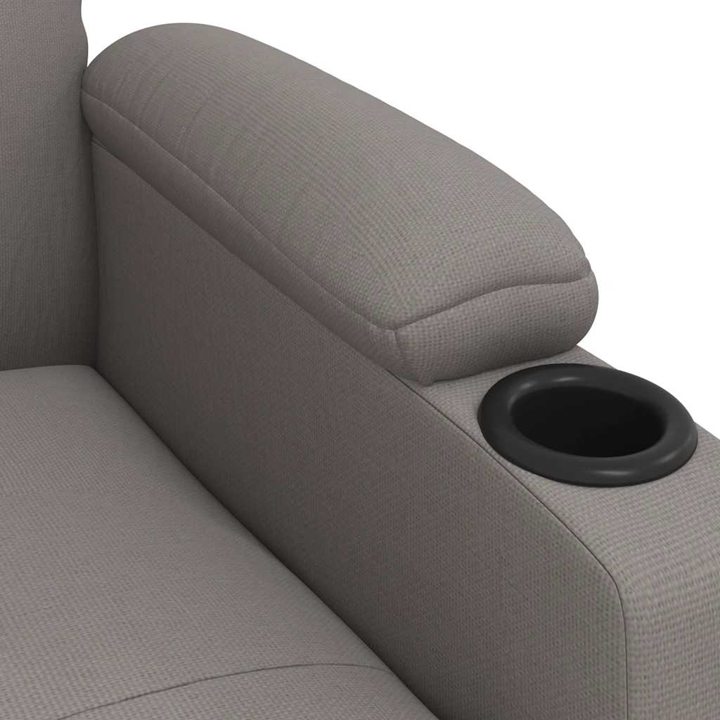 Fauteuil verstelbaar stof taupe