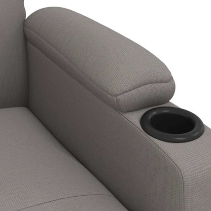 Fauteuil verstelbaar stof taupe