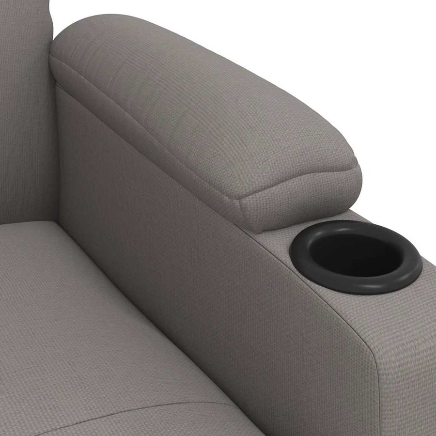 Fauteuil verstelbaar stof taupe