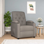 Adjustable fabric armchair taupe