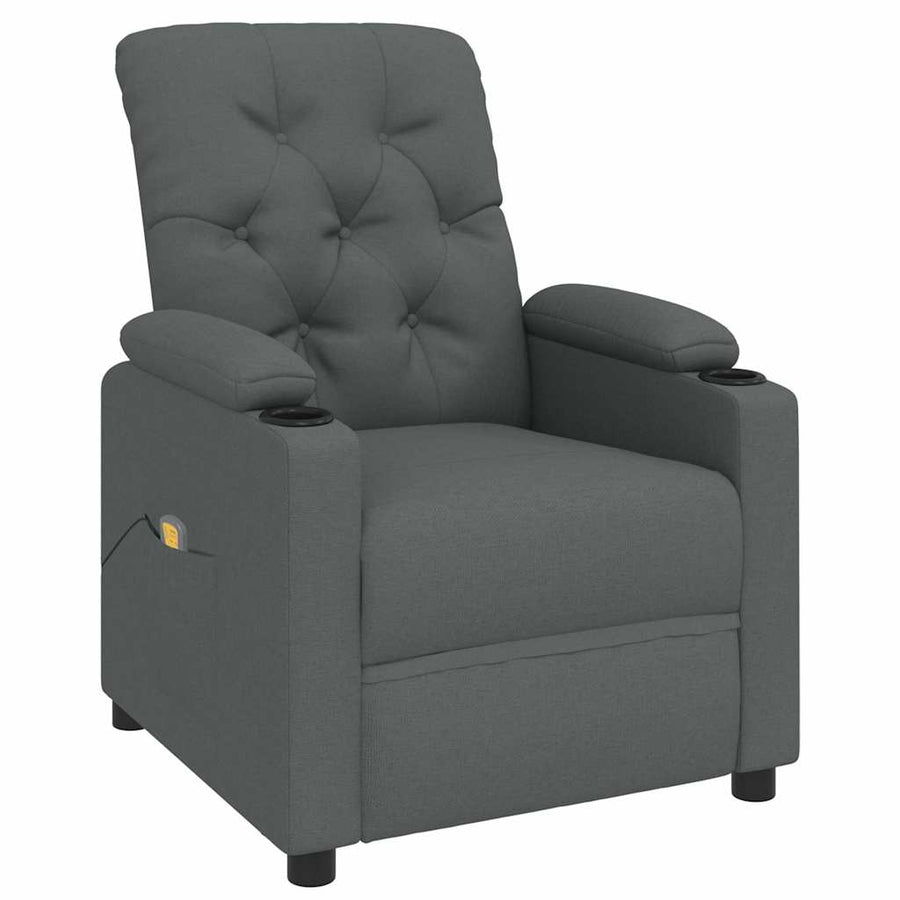 Massagestoel stof donkergrijs