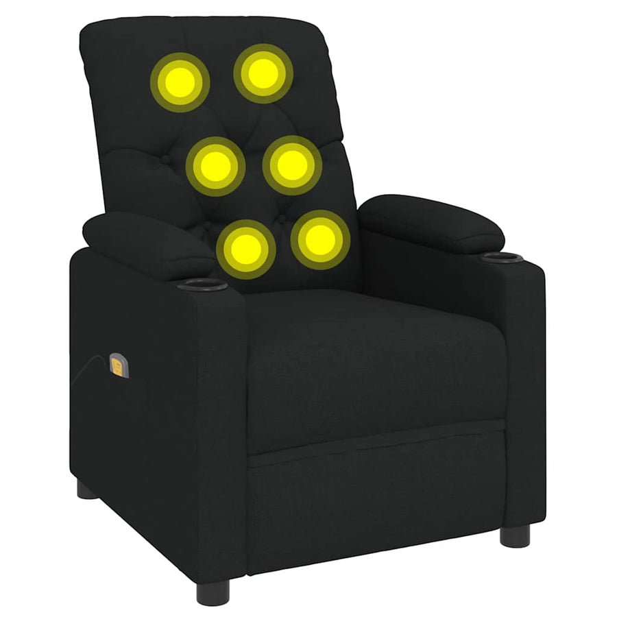 Massagestoel stof zwart