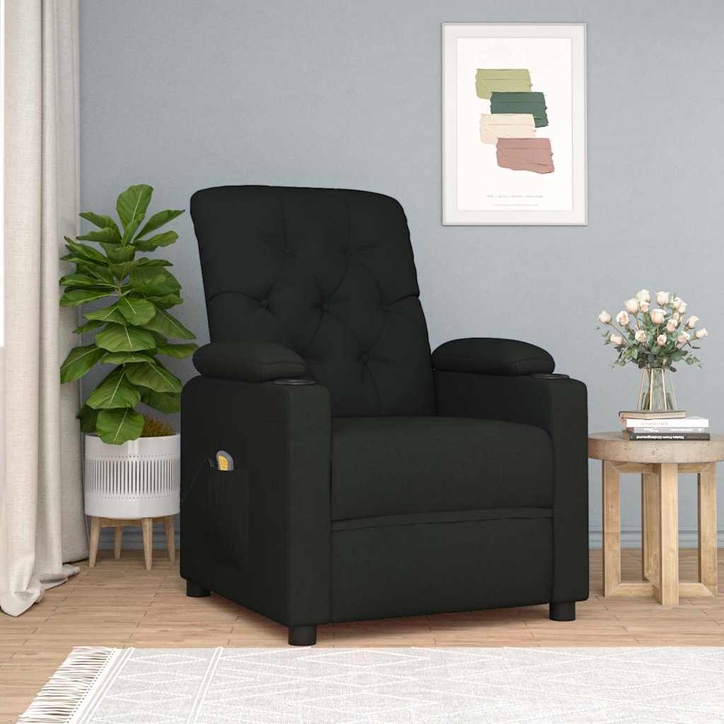 Massagestoel stof zwart
