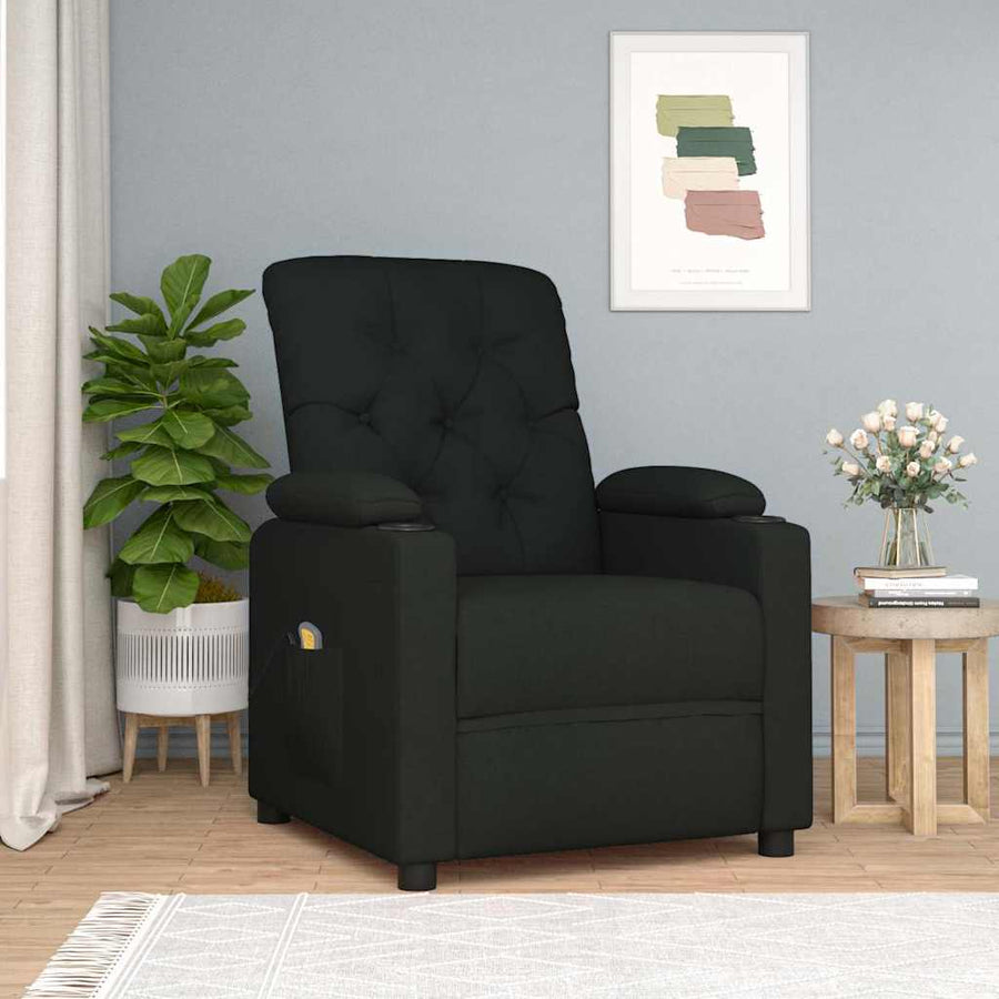 Massagestoel stof zwart