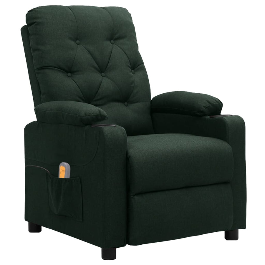 Massagestoel stof donkergroen