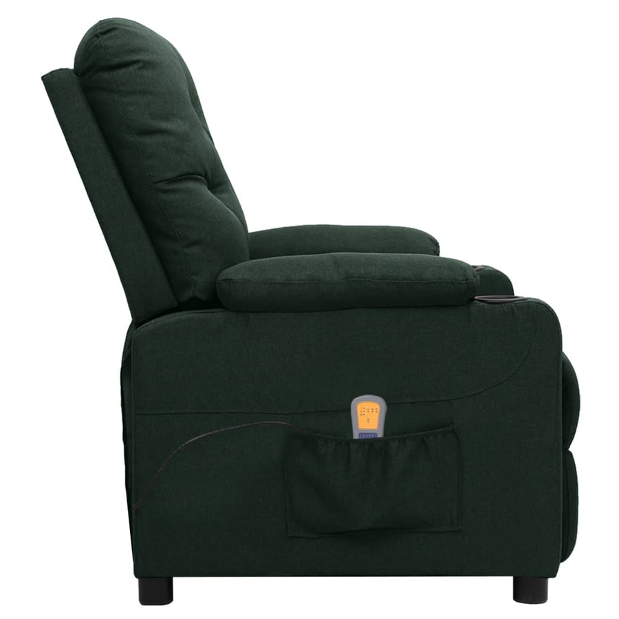 Massagestoel stof donkergroen