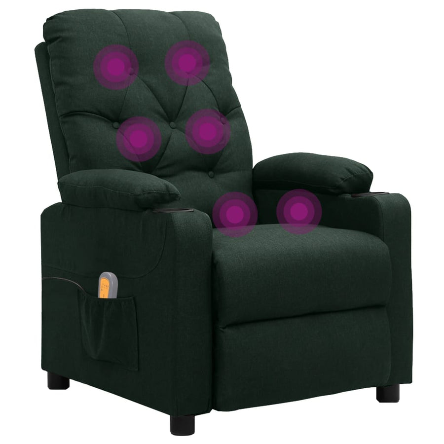 Massagestoel stof donkergroen