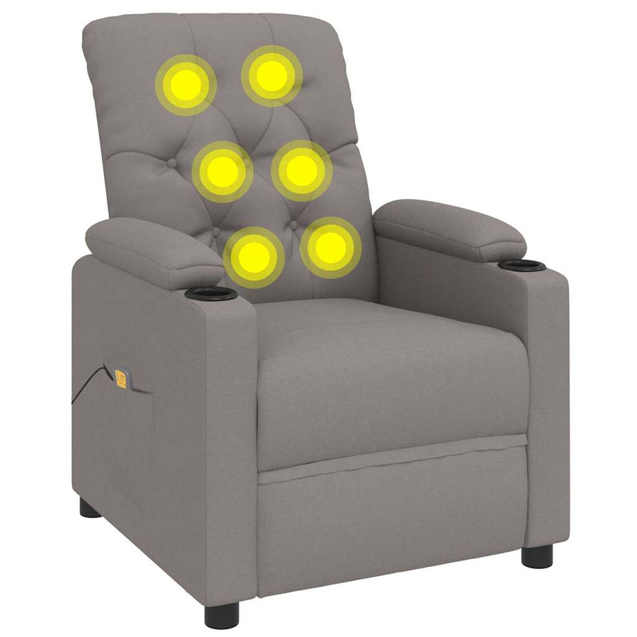 Massagestoel stof taupe