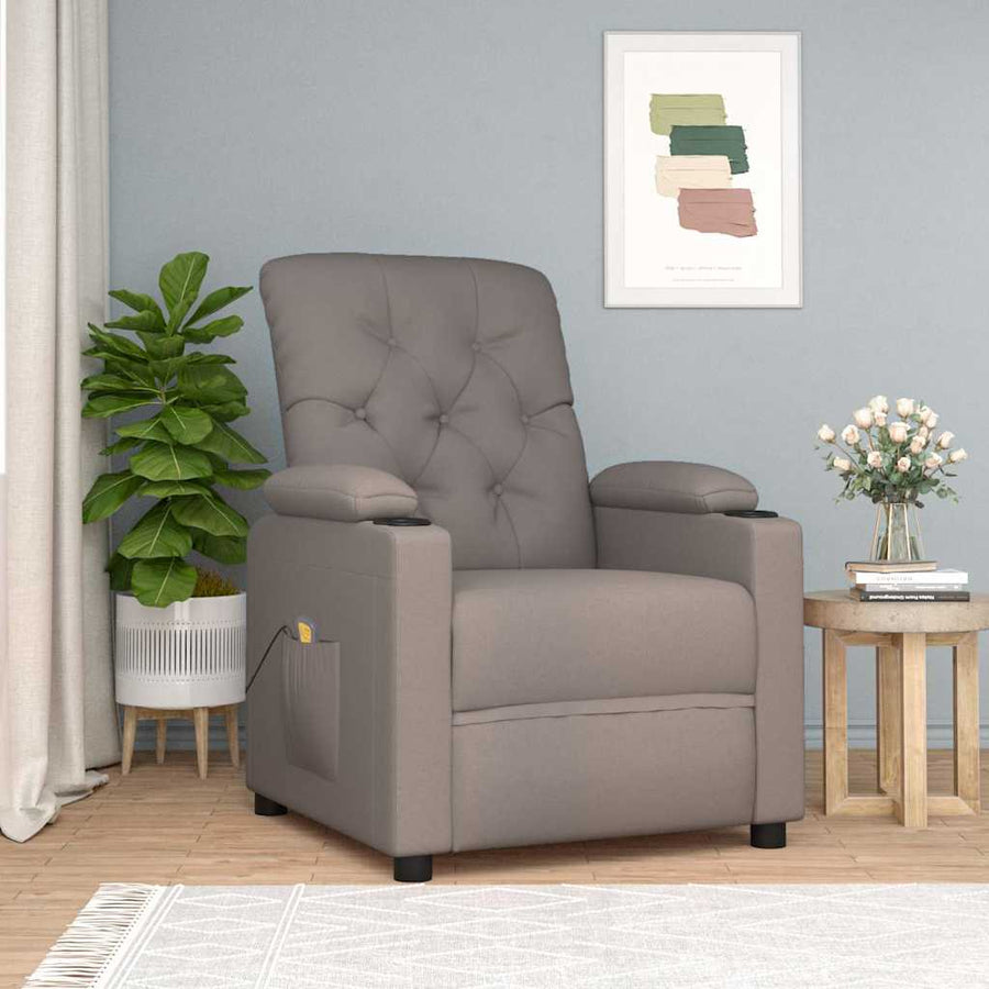 Massagestoel stof taupe
