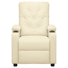 Fauteuil verstelbaar kunstleer crèmekleurig