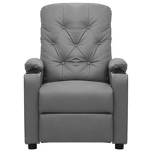 Fauteuil verstelbaar kunstleer grijs