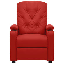 Fauteuil verstelbaar kunstleer wijnrood