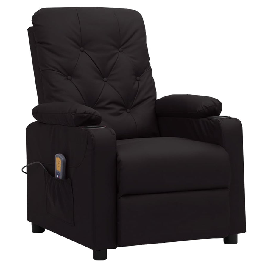 Massagestoel kunstleer zwart