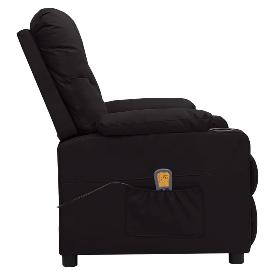 Massagestoel kunstleer zwart