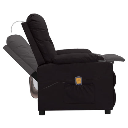 Massagestoel kunstleer zwart