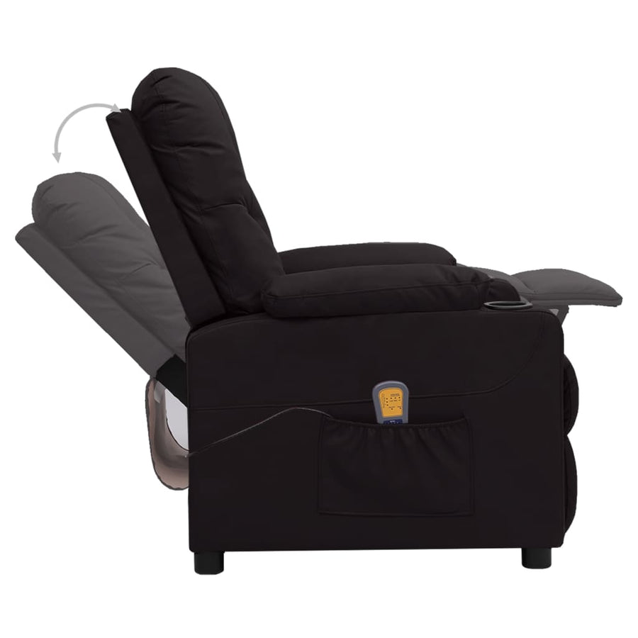 Massagestoel kunstleer zwart