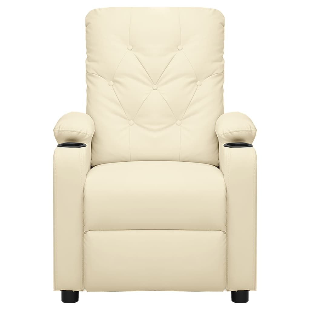 Massagestoel kunstleer crèmekleurig