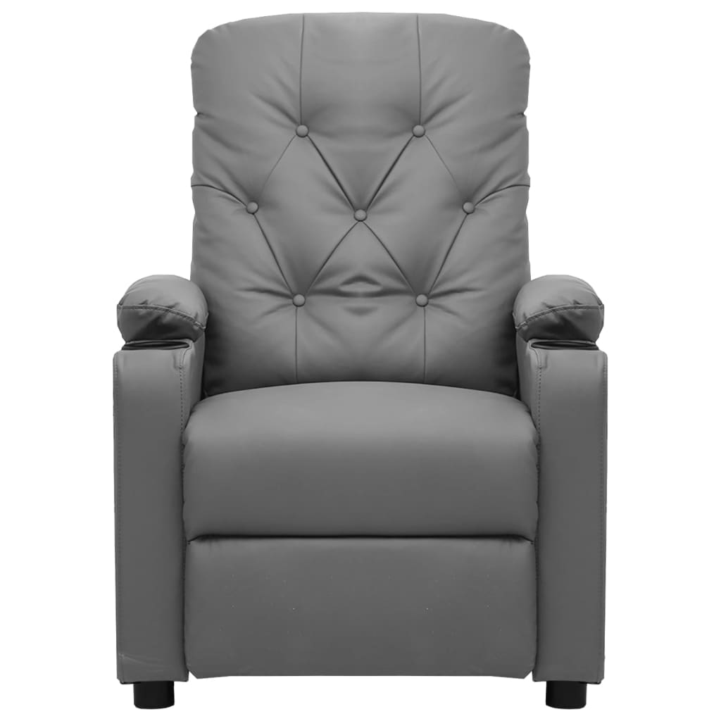 Massagestoel kunstleer grijs