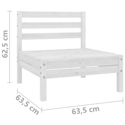 Tuinbank 2-Zits Massief Grenenhout Wit
