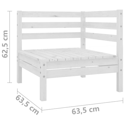 Tuinbank 2-Zits Massief Grenenhout 1 Wit