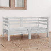 Tuinbank 2-zits massief grenenhout wit 63.5x63.5x62.5 cm