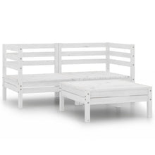 3-Delige Loungeset Massief Grenenhout Wit