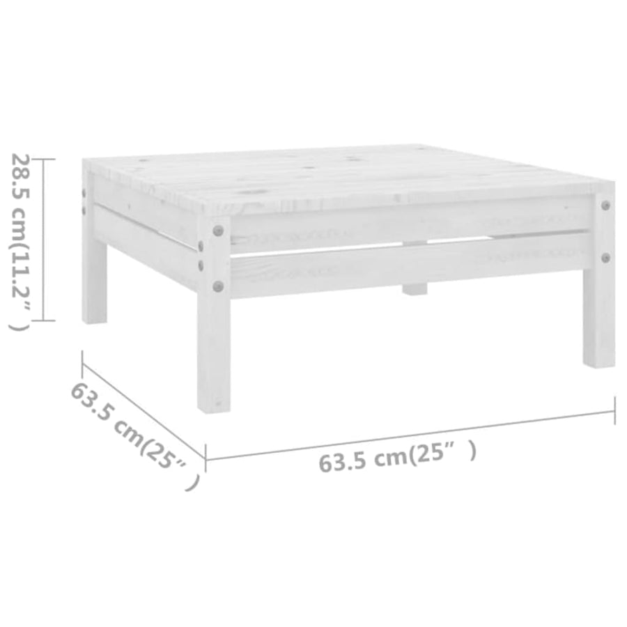 3-Delige Loungeset Massief Grenenhout Wit