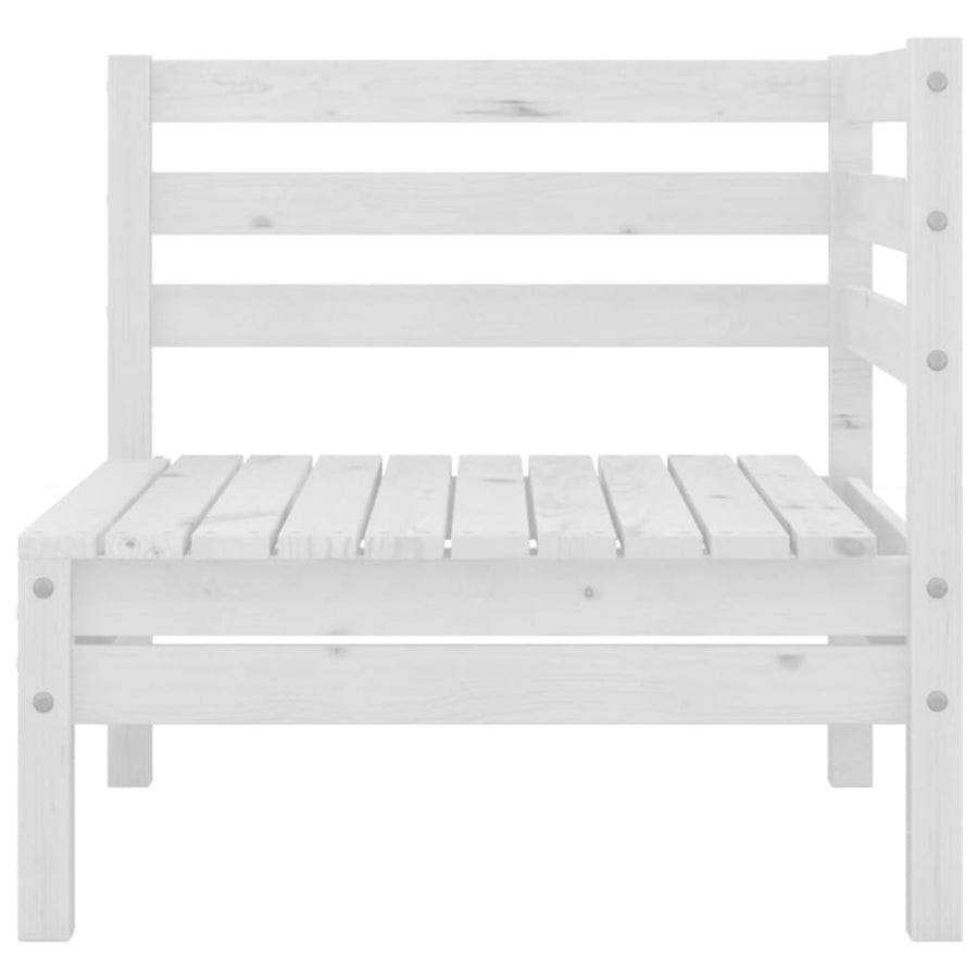 3-Delige Loungeset Massief Grenenhout Wit