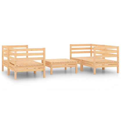 5-delige Loungeset massief grenenhout