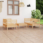 Loungeset 5-delig massief grenenhout