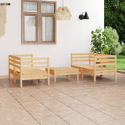 Loungeset 5-delig massief grenenhout