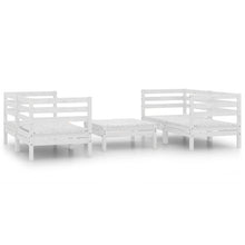 5-Delige Loungeset Massief Grenenhout Wit