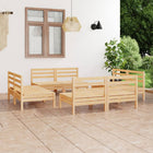 8-piece Loungeset solid pine wood