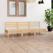 Loungeset massief grenenhout 3-delig