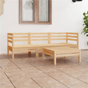 Loungeset massief grenenhout 4-delig