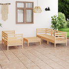 6-piece Lounge Set Solid Pine Wood