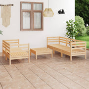 Loungeset 6-delig massief grenenhout