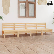 Loungeset 4-delig massief grenenhout