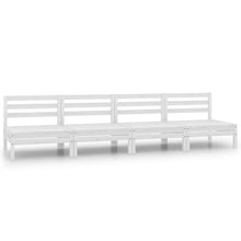4-Delige Loungeset Massief Grenenhout Wit