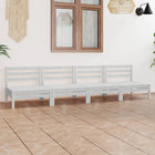 4-Piece Lounge Set Solid Pine White