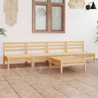 Loungeset 5-delig massief grenenhout