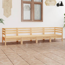4-Delige Loungeset Massief Grenenhout Bruin