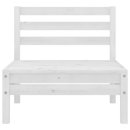 4-Delige Loungeset Massief Grenenhout Wit