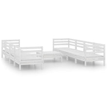 9-Delige Loungeset Massief Grenenhout Wit
