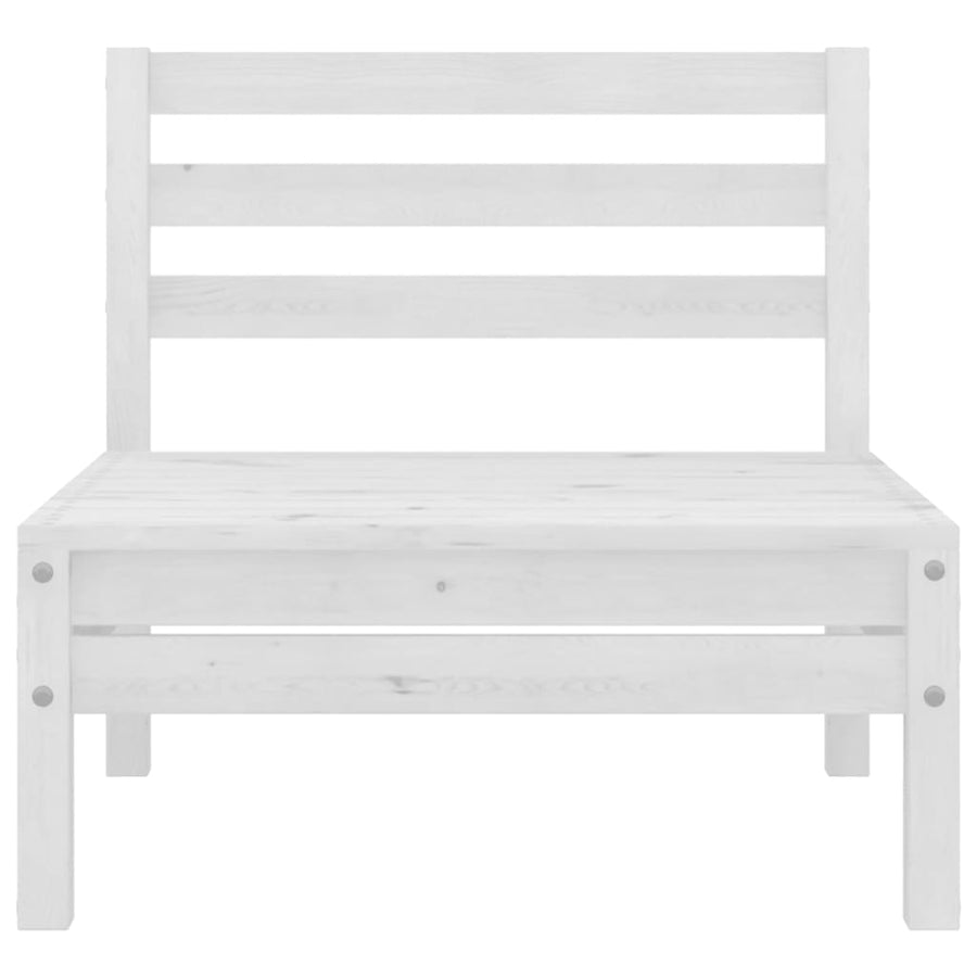 9-Delige Loungeset Massief Grenenhout Wit