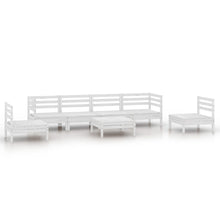 7-Delige Loungeset Massief Grenenhout Wit
