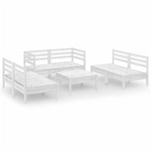 7-Delige Loungeset Massief Grenenhout Wit