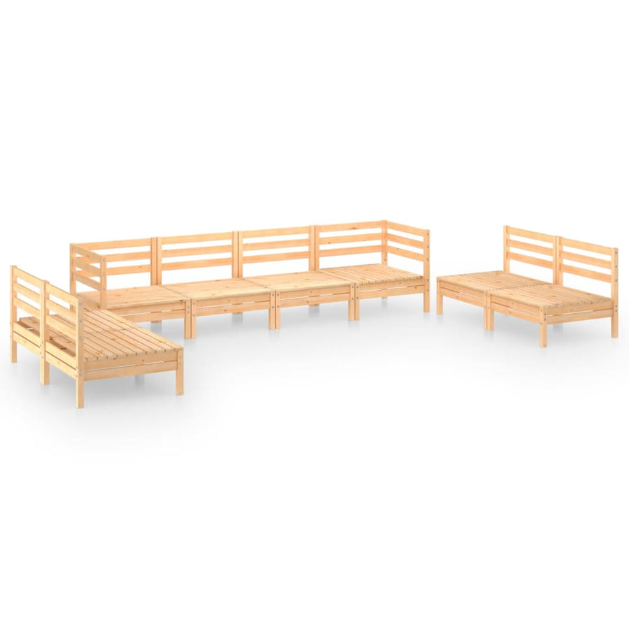 8-Delige Loungeset Massief Grenenhout Bruin