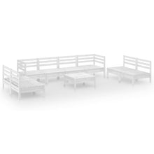 9-Delige Loungeset Massief Grenenhout Wit